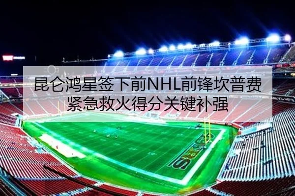 昆仑鸿星签下前NHL前锋坎普费 紧急救火得分关键补强